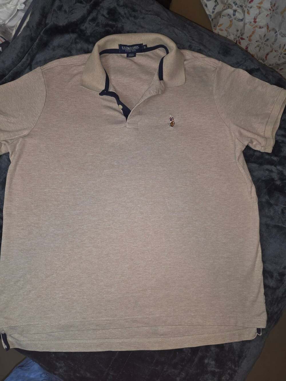 U.S. Polo Assn. Polo Shirt Size XL Tan Luxury Feel